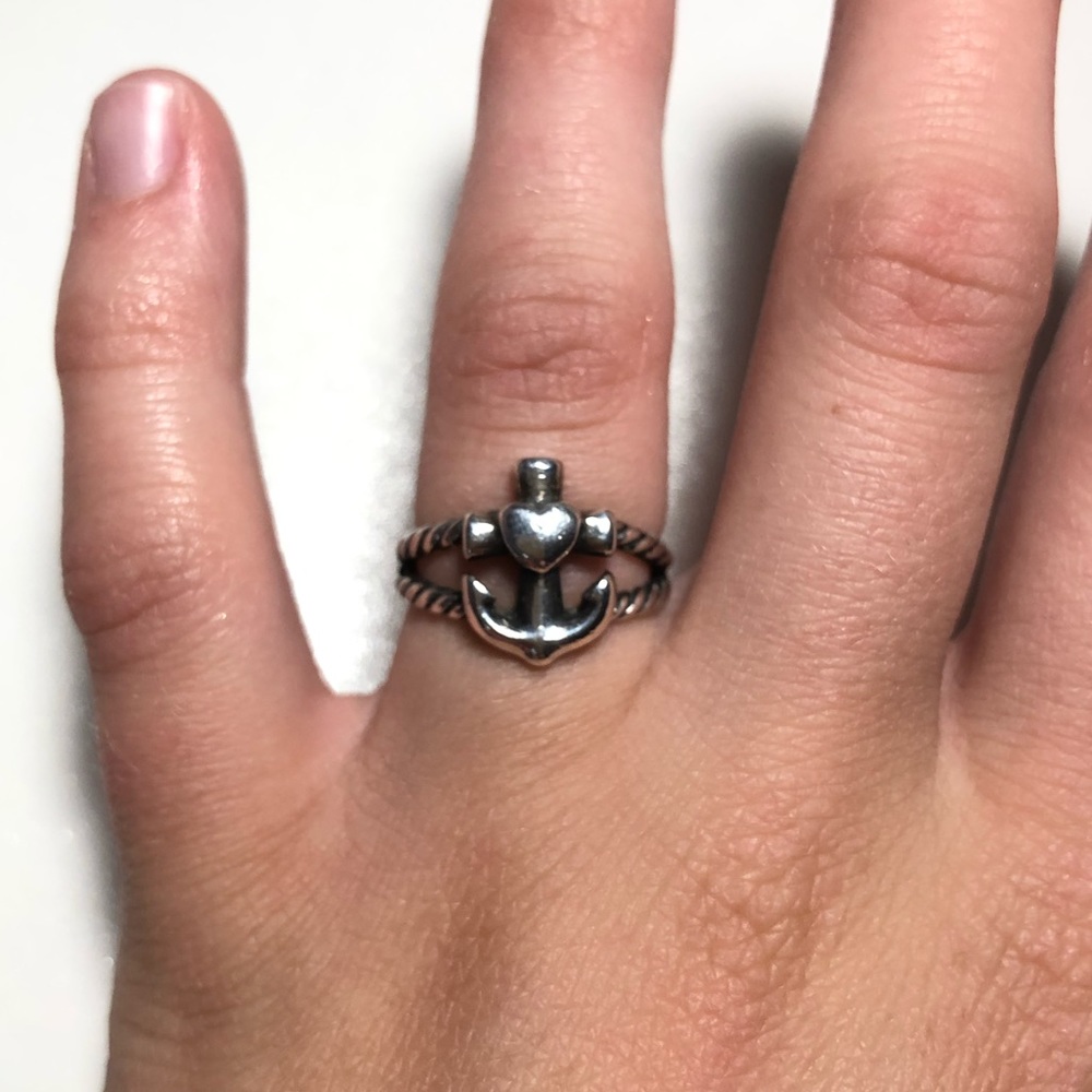 James Avery anchor heart ring